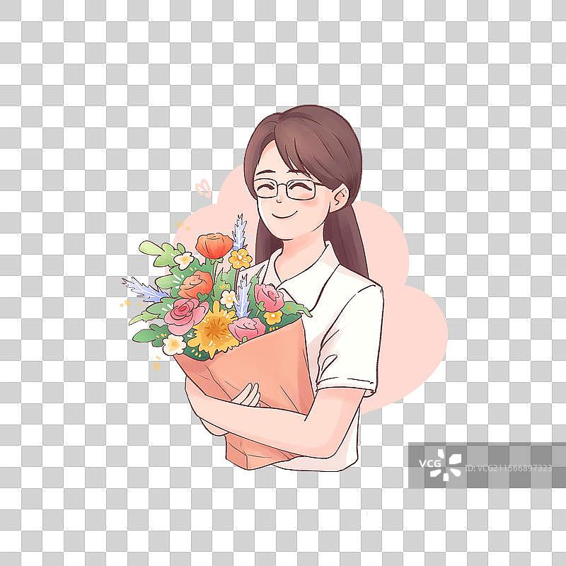 教师节快乐老师教师鲜花送礼物花束开学图片素材