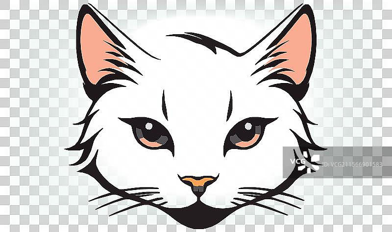 猫的剪影图标和标志，适合所有猫爱好者图片素材