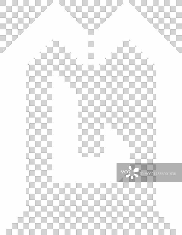 字母ML简单几何切片线条logo图片素材