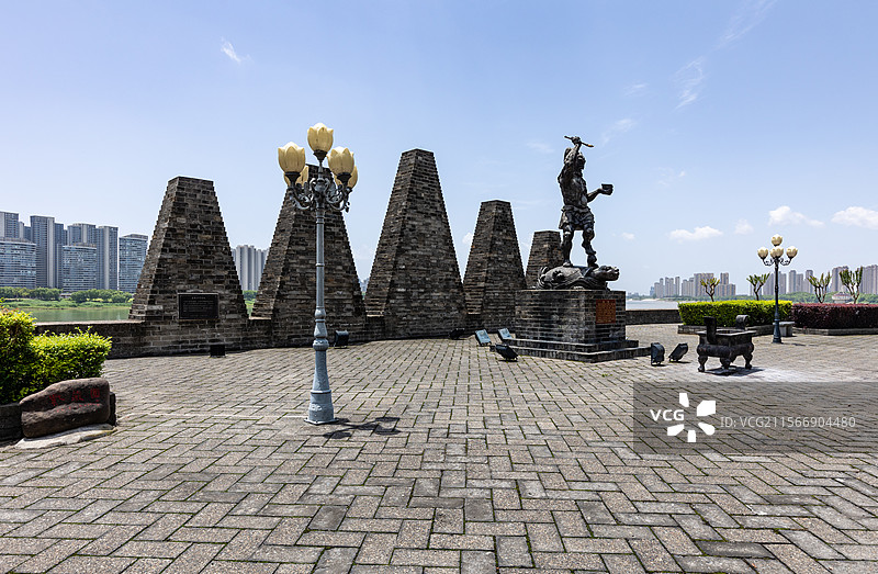 常德市地标景点笔架城图片素材