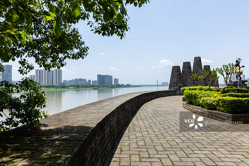 常德市地标景点笔架城图片素材