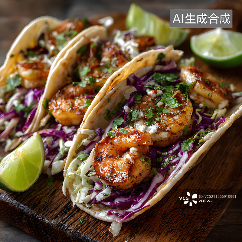 【AI数字艺术】虾，沙拉图片素材