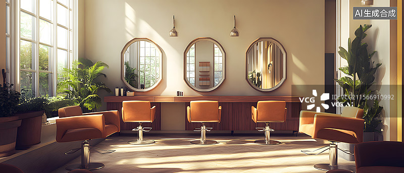 【AI数字艺术】高级 发廊图片素材
