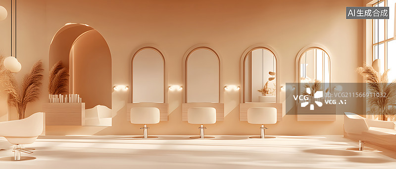 【AI数字艺术】高级 发廊图片素材