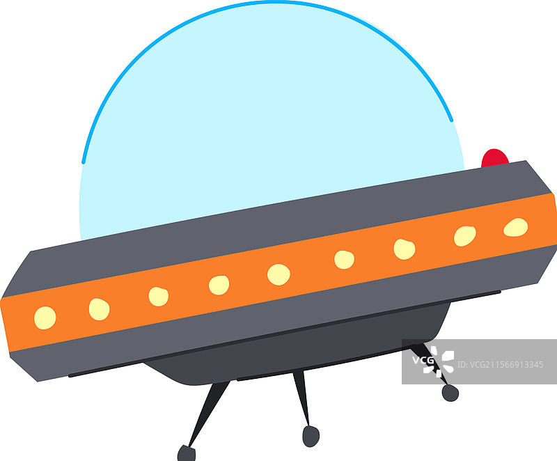 飞行的UFO卡通船图片素材