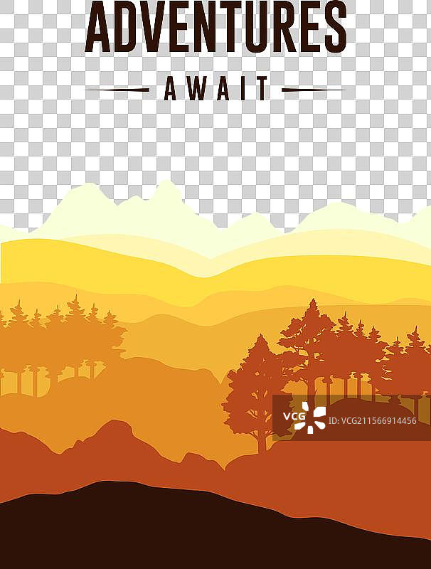 冒险等待复古贴纸五彩缤纷图片素材