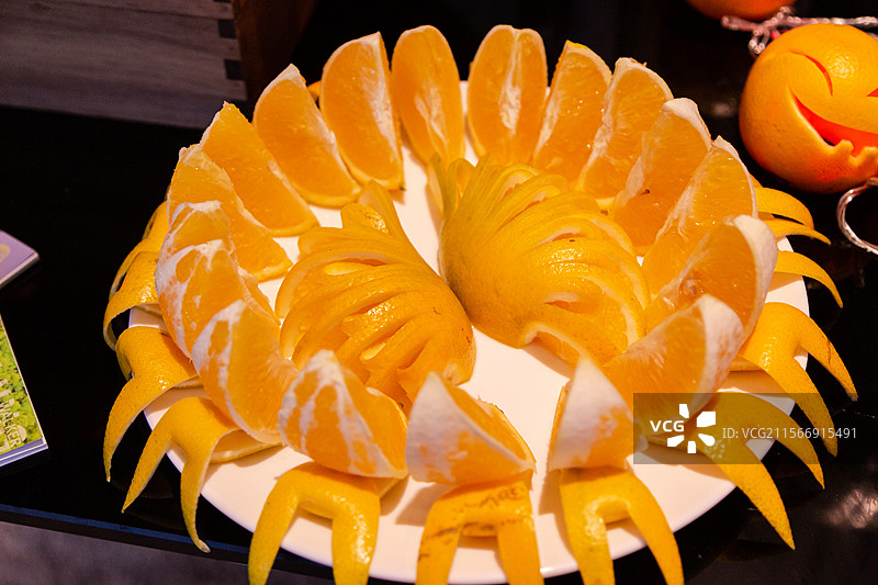 橙子水果拼盘图片素材