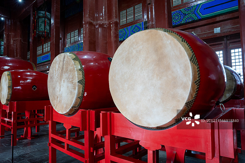 北京钟鼓楼：鼓韵悠扬传古韵图片素材