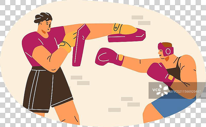 一名教练正在训练一名男性图片素材