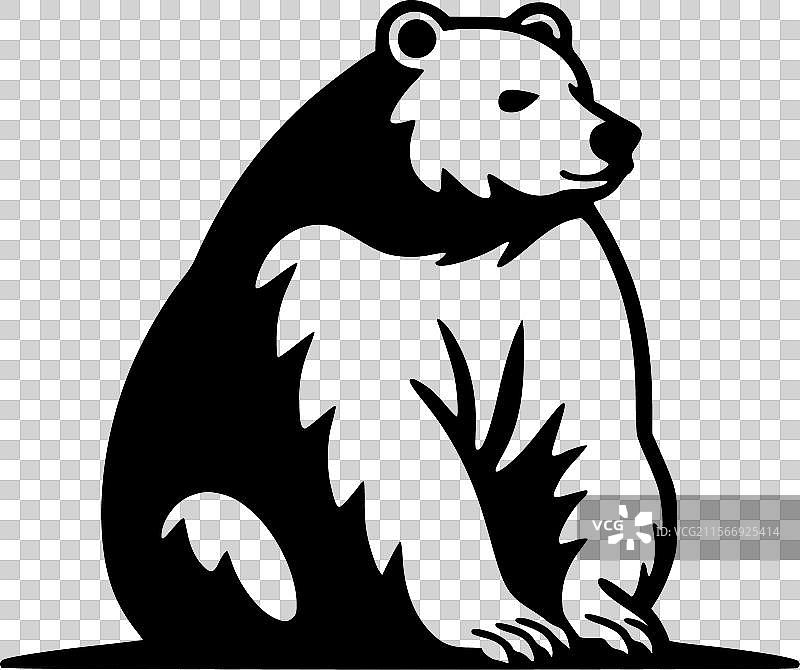 黑白熊图片素材