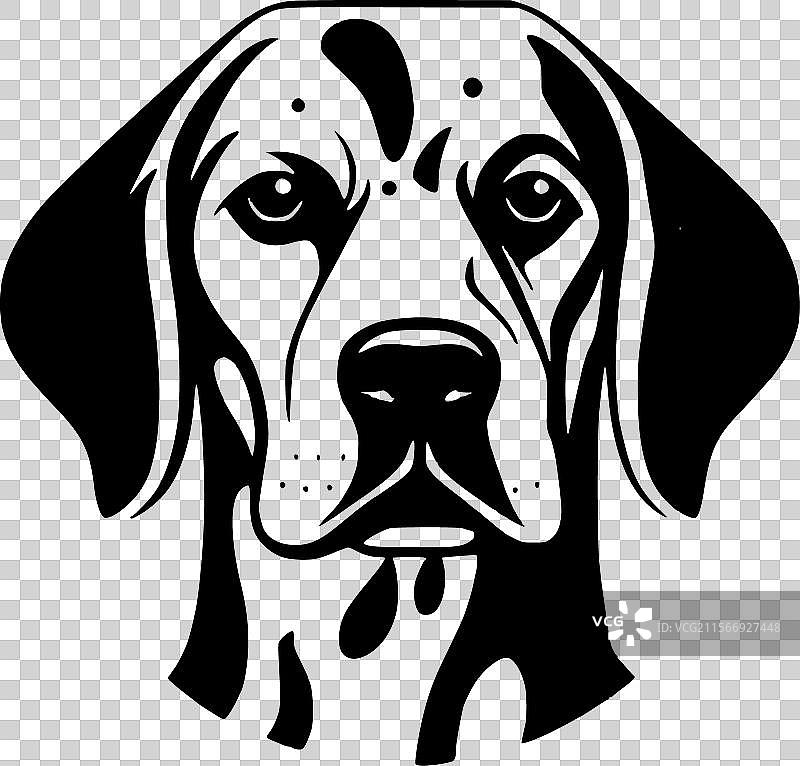 达尔马提亚犬 - 极简和简单的轮廓图片素材