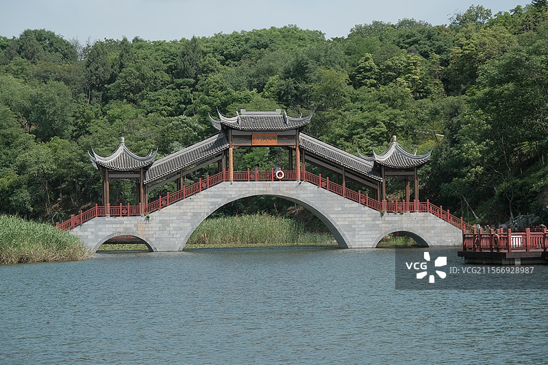 四川资阳凤岭公园，凤岭湖图片素材