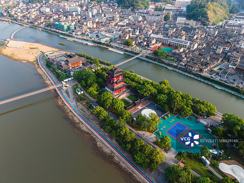 航拍浙江丽水市龙泉市图片素材