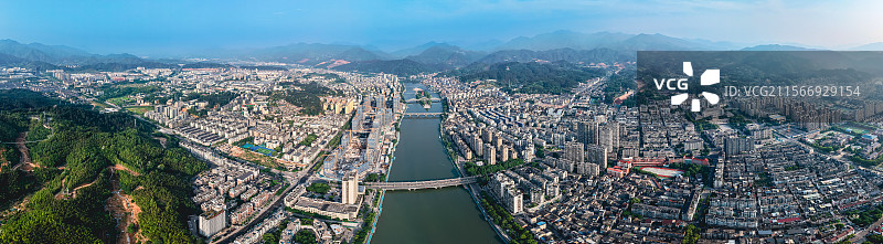航拍浙江丽水市龙泉市图片素材