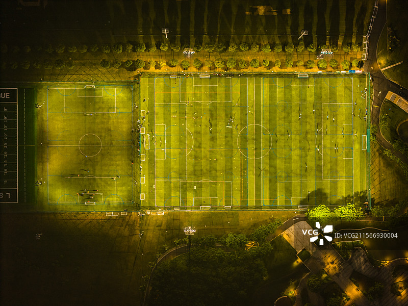 航拍上海浦东前滩体育公园图片素材