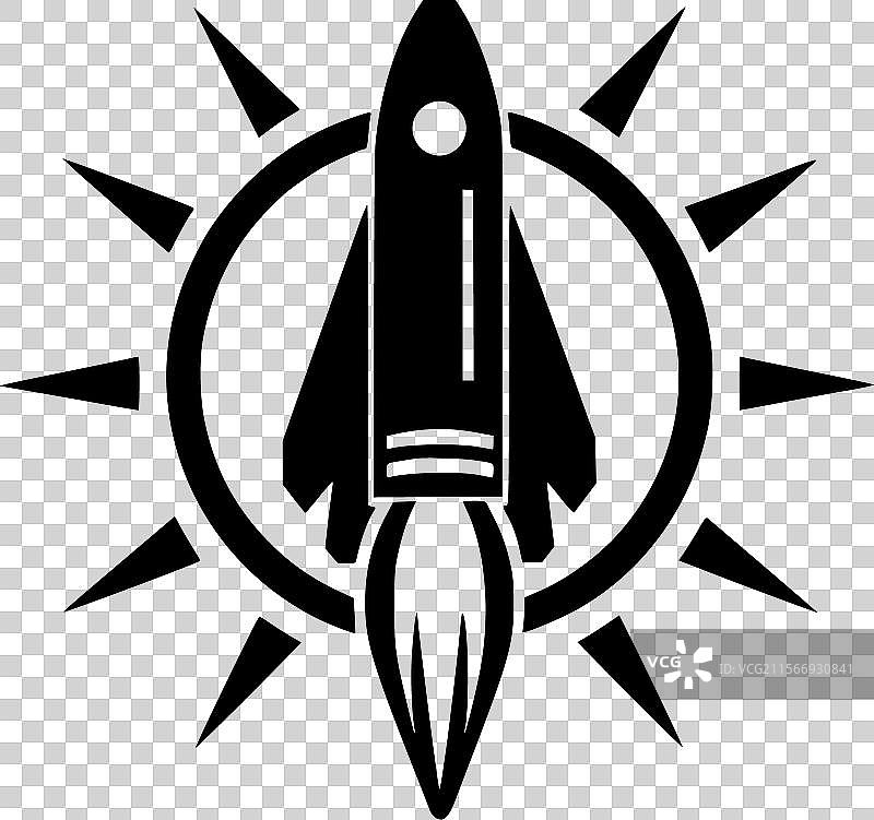 火箭 - 黑白色图片素材