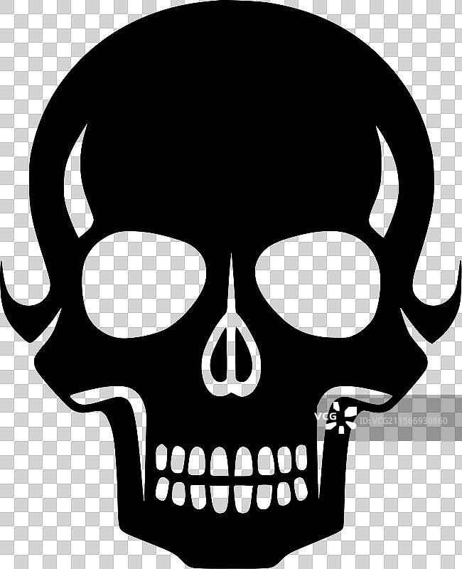 骷髅 - 极简和简单的轮廓图片素材