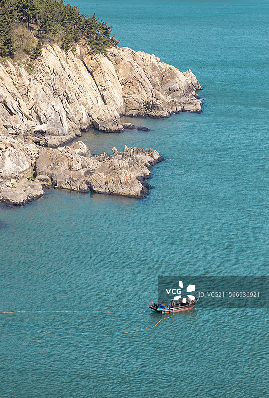 威海猫头山氛围感捕鱼生活图片素材