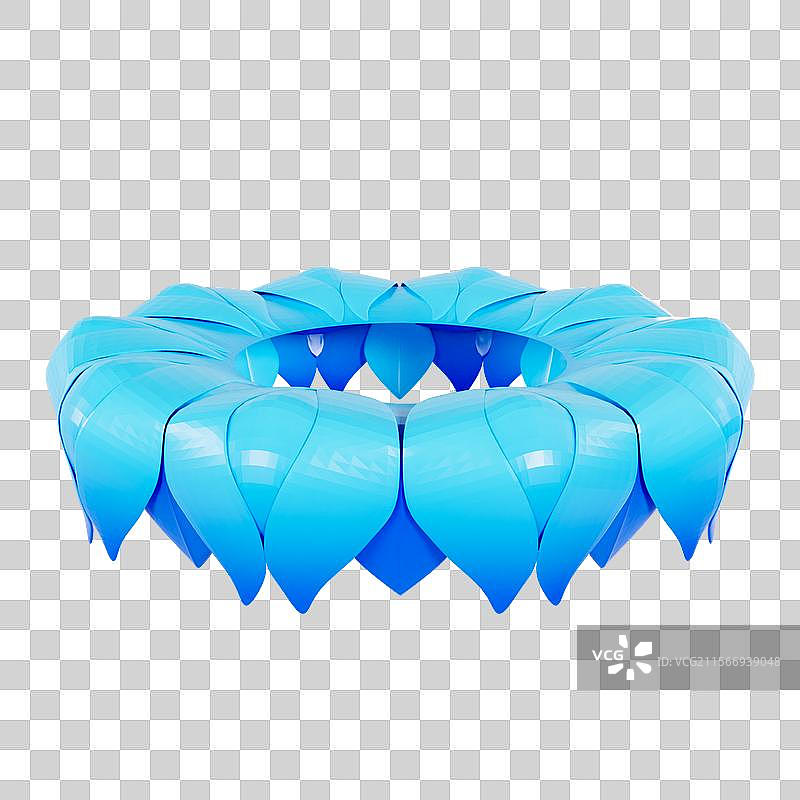 3D渲染的杭州奥体中心主体育馆杭州城市建筑元素图片素材