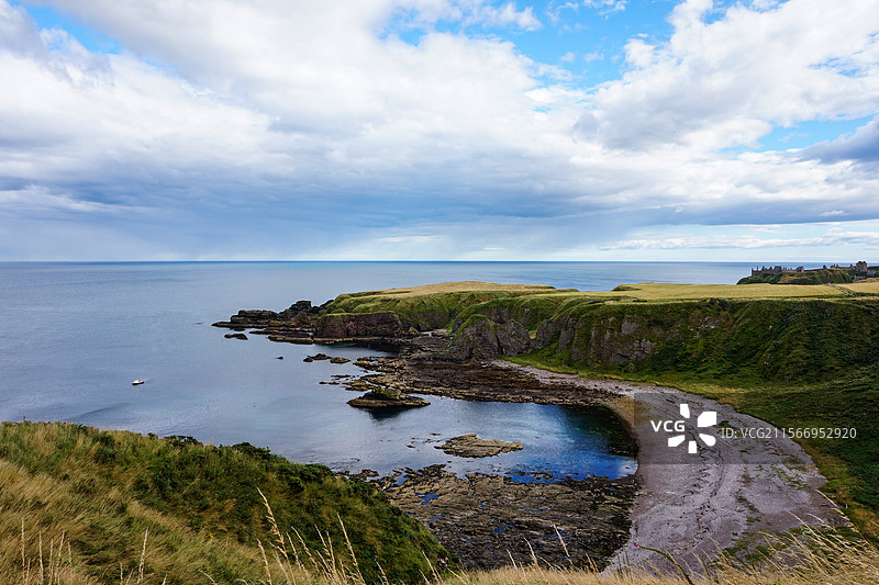阿伯丁附近的英国苏格兰东海岸线风光图片素材