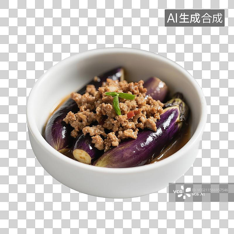 【AI数字艺术】家常菜，下饭菜，肉末茄子，茄子，油焖茄子，免抠元素图片素材