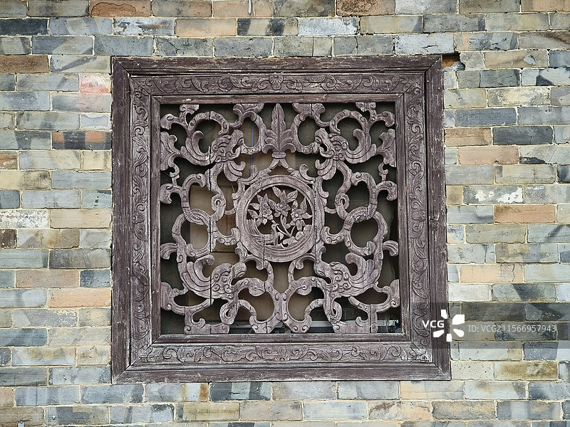 湖南岳阳·张谷英景区·窗户图片素材