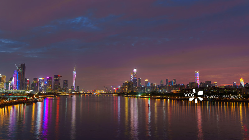 广州城市天际线-夜景图片素材