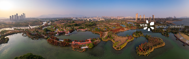 厦门马銮湾双溪湿地公园全景图片素材