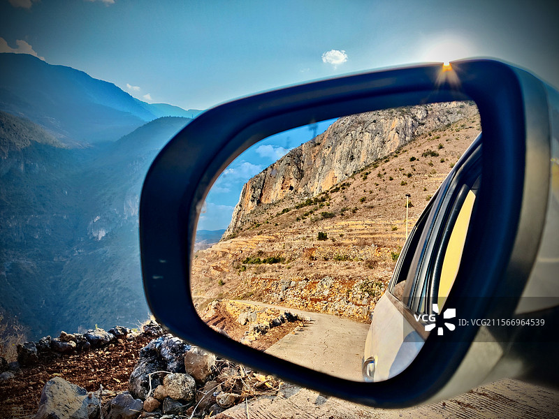 后视镜里的风景图片素材