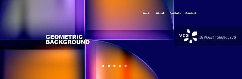 圆形三角形和正方形网站页面模板图片素材