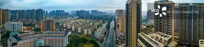 来宾市 兴宾区 盘古大道 平西村 城市 航拍图片素材