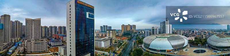 来宾市 兴宾区 盘古大道 平西村 城市 航拍图片素材