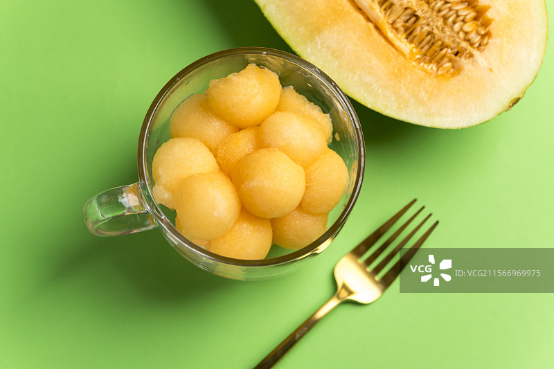 哈密瓜球图片素材