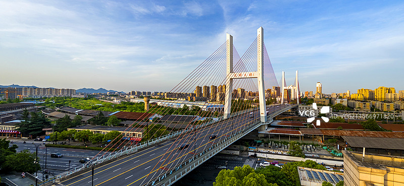 杭州拱墅区文晖大桥航拍图片素材