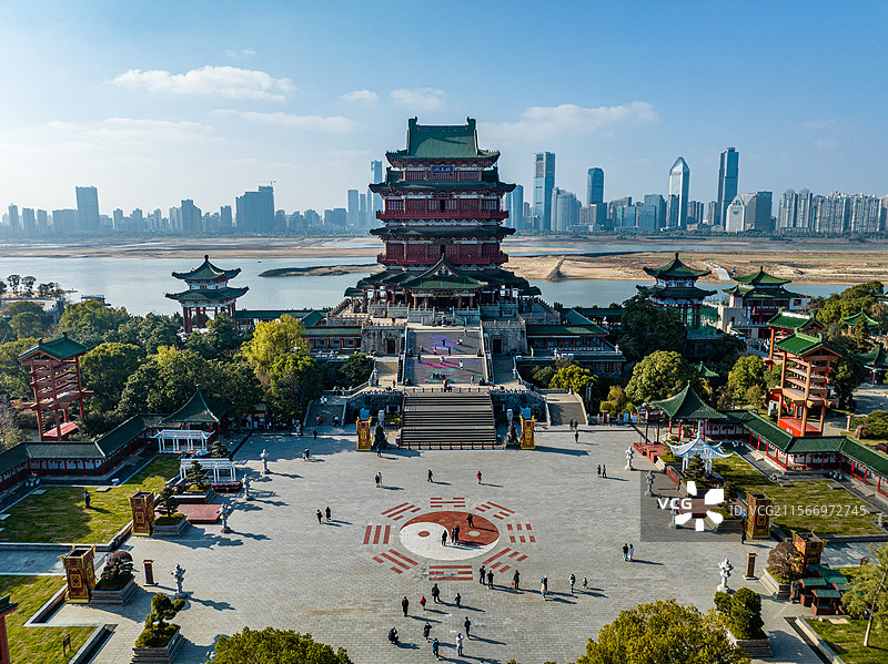 江西省南昌市滕王阁的壮丽风光图片素材