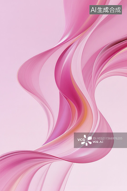 【AI数字艺术】粉色渐变流动线条背景图图片素材
