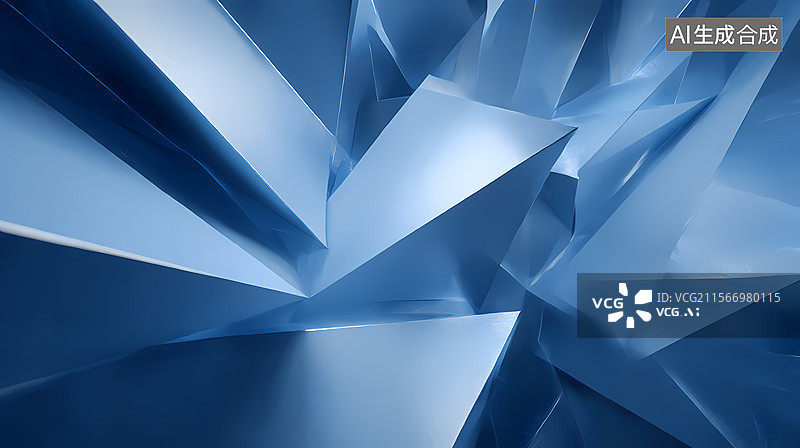 【AI数字艺术】蓝色主题质感纹理PPT插图背景图片素材