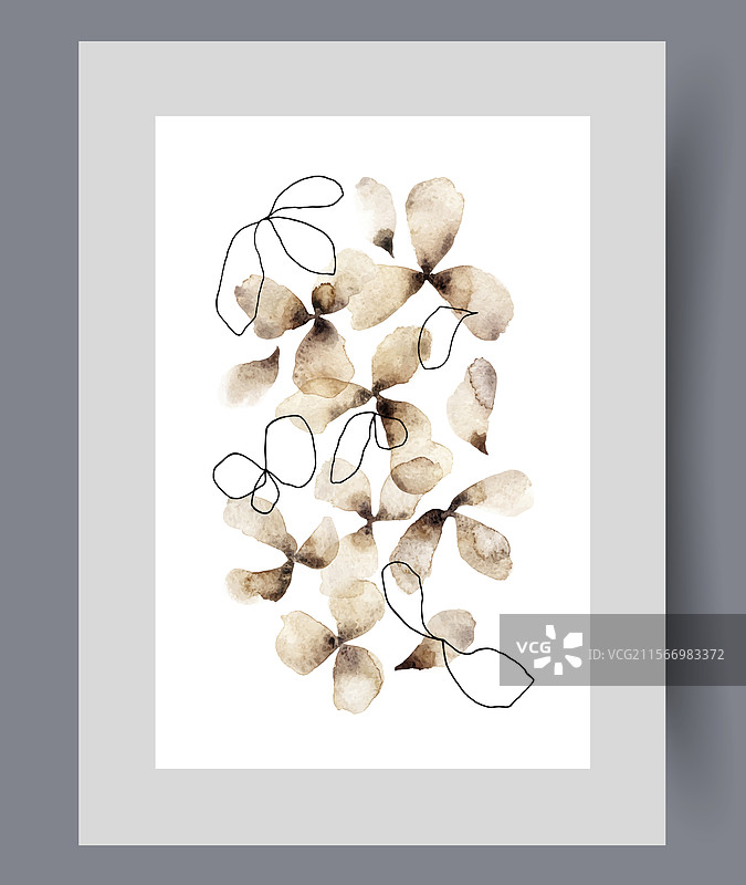 三朵野花花蕾的花束图片素材