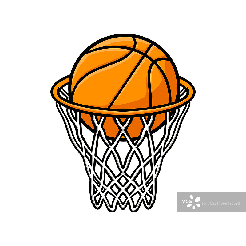 篮球框获胜者卡通人物图片素材
