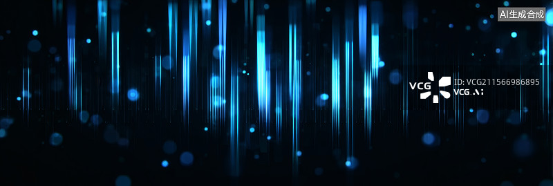 【AI数字艺术】黑暗中的抽象光线轨迹图片素材