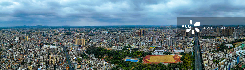 廉江市 廉江大道 瓦窑坡 城市 地标 航拍图片素材