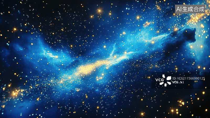 【AI数字艺术】星云闪耀的宇宙星系科幻艺术图像图片素材