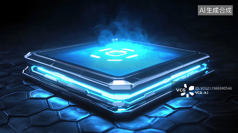 【AI数字艺术】发光的高科技设备图片素材