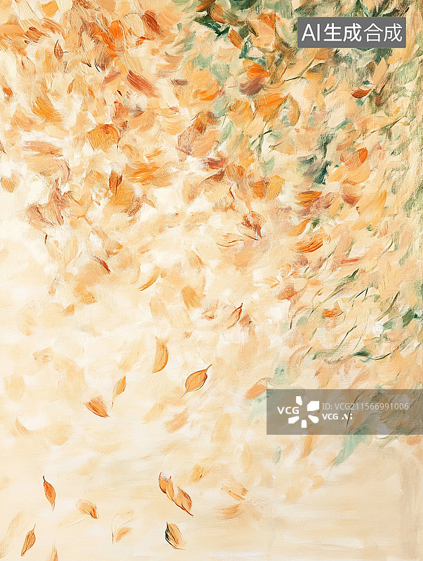 【AI数字艺术】秋天风景油画图片素材