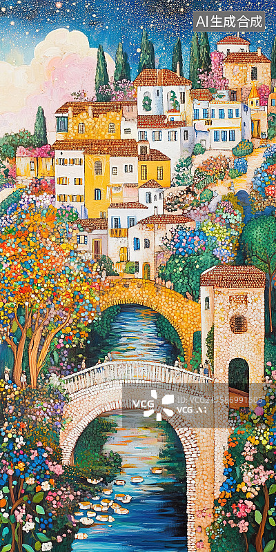 【AI数字艺术】桥波普风儿童插画图片素材