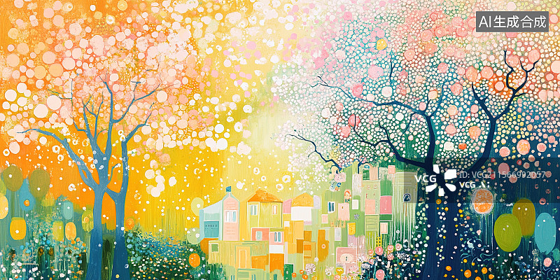 【AI数字艺术】缤纷波普风儿童插画图片素材