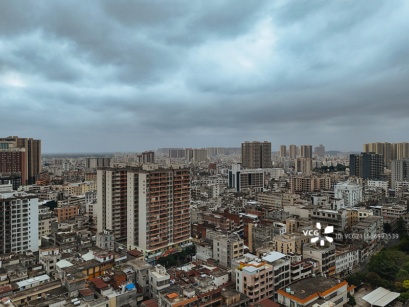 廉江市 廉江大道 瓦窑坡 城市  航拍图片素材