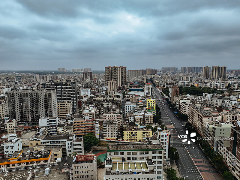 廉江市 廉江大道 瓦窑坡 城市  航拍图片素材