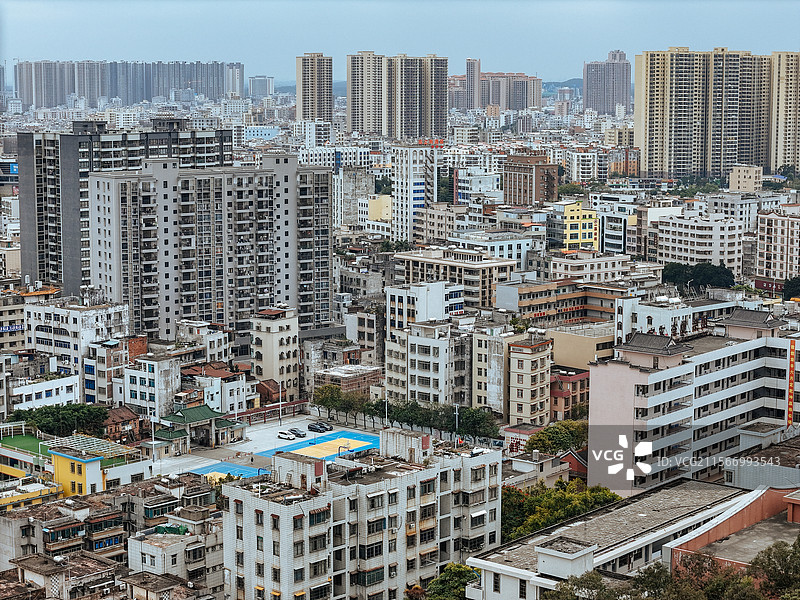 廉江市 廉江大道 瓦窑坡 城市  航拍图片素材