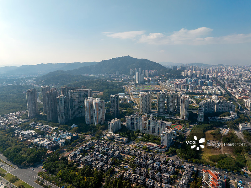 航拍福建厦门环岛路居住区图片素材